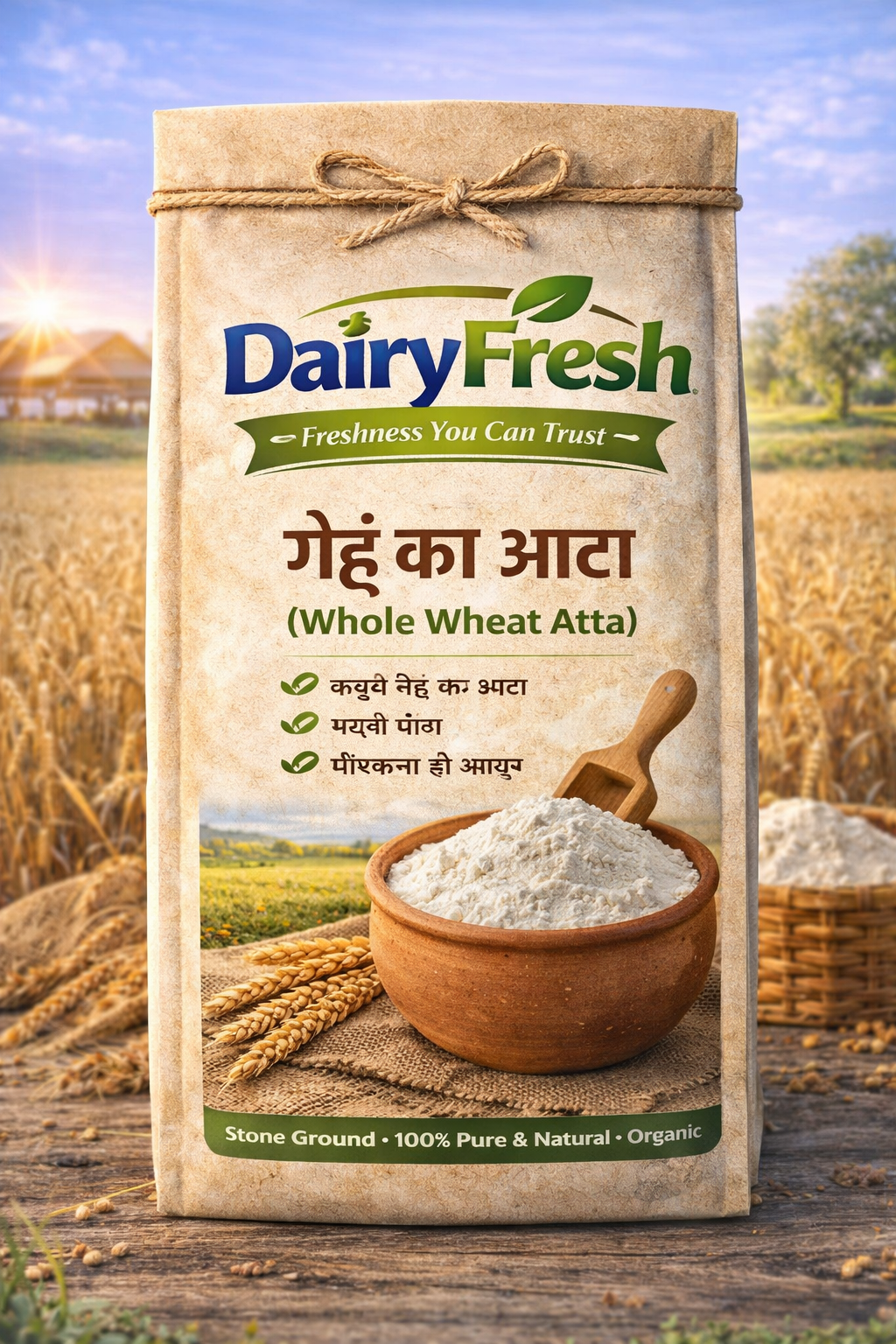 Whole Wheat Atta – Fresh Chakki Atta DairyFresh